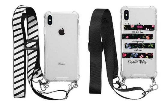 ETEK Clear TPU PC Phone Case Personalized Mobile Cover With Woven Tape