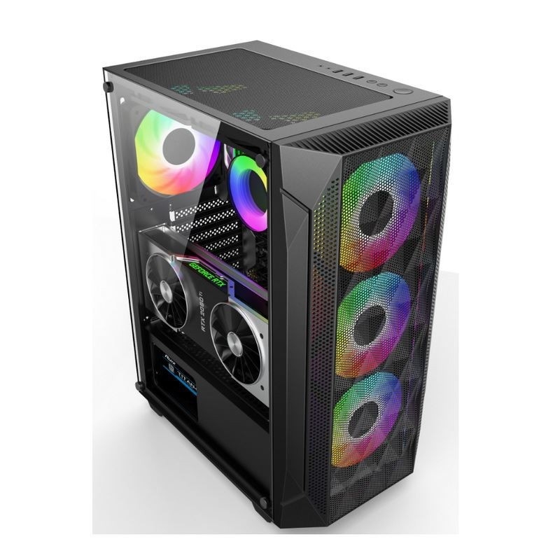 ETEK - ATX/Matx الحاسوب الحالي لوحة الزجاج المقاوم على الجانب المضغوط الشبكة الجبهة لوحة دعم المبرد بالماء