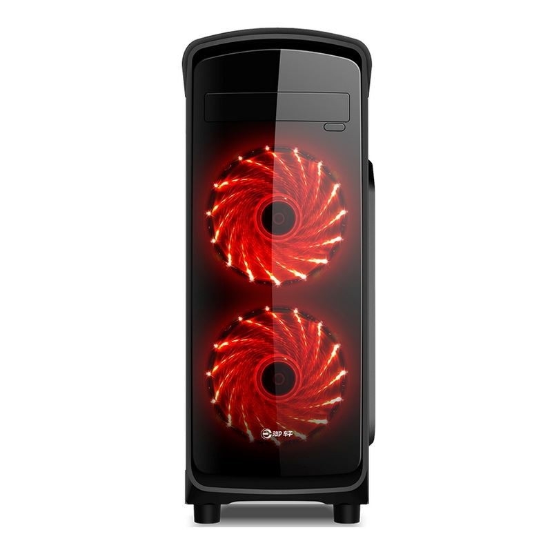 ETEK ATX وسط البرج القضية الأكريليك الأمامية والجانبية لوحة عرض جانب كامل الأسود والأبيض