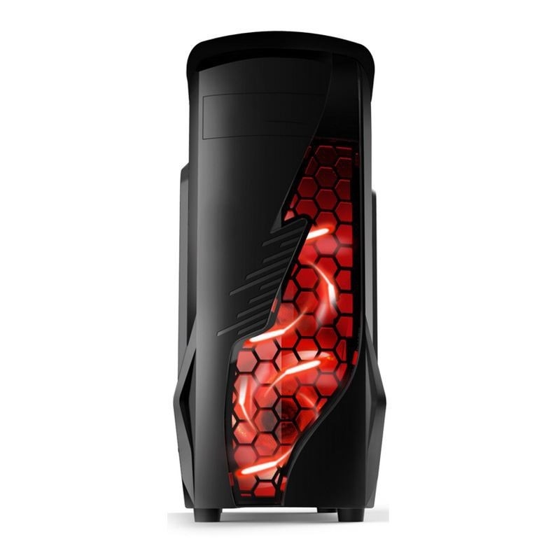 تدفق الهواء ETEK ATX برج وسط مع لوحة الأمامية المجوفة والشفافة لوحة الجانب الأيسر الأكريليك الكامل