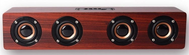 4000mah خشبية بلوتوث لاسلكية HIFI المتكلم المحمولة الموسيقى SoundBar AUX يدوي للتلفزيون