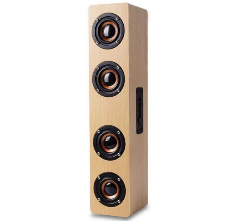 4000mah خشبية بلوتوث لاسلكية HIFI المتكلم المحمولة الموسيقى SoundBar AUX يدوي للتلفزيون