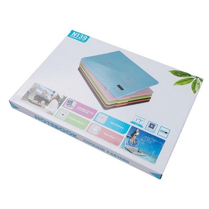 بطاقة تبريد الكمبيوتر المحمول ETEK - OEM 2 مروحة جهاز تبريد الكمبيوتر المحمول Stand Laptop Air Cooler Pad 4W خمسة ألوان متوفرة