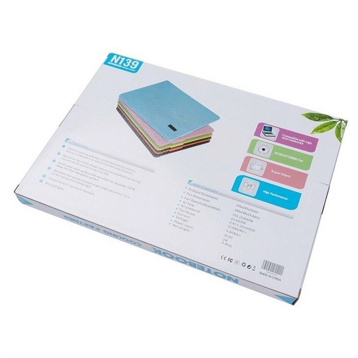 بطاقة تبريد الكمبيوتر المحمول ETEK - OEM 2 مروحة جهاز تبريد الكمبيوتر المحمول Stand Laptop Air Cooler Pad 4W خمسة ألوان متوفرة