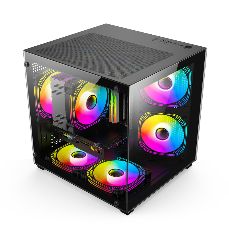 ميكرو-ATX / ITX حاسوب الحاسوب قضيب حرارة مذهلة يدعم الكثير من إعدادات الأجهزة المختلفة للاعبين المحترفين