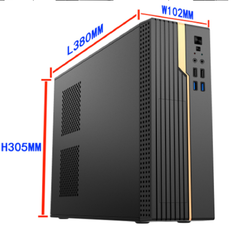 الحاسوب يدعم ميكرو ATX و ITX يحتوي على تخزين قوي قابلية للتوسع واجهات مختلفة أمامية 8 سم مروحة للتبريد