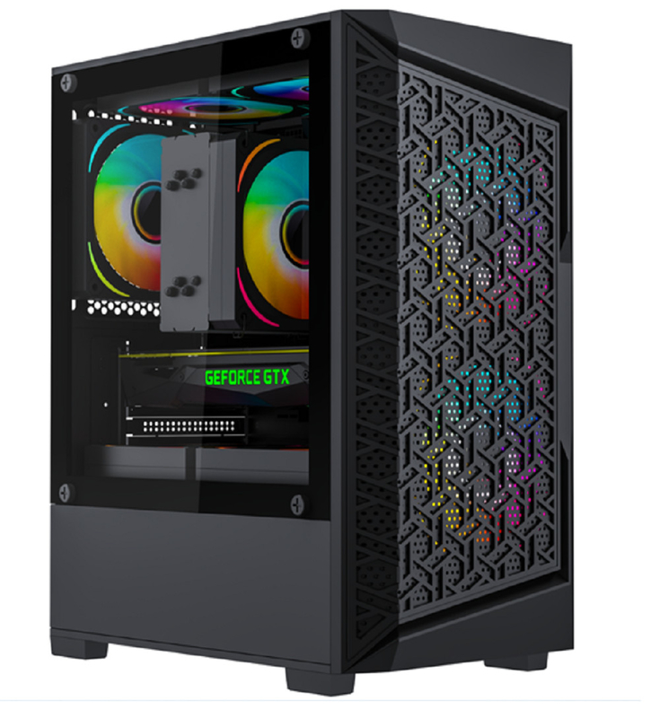 يدعم لوحات الأم MATX و MINI-ITX 5 مروحة غلاف الكمبيوتر للتبريد الفعال واجهة USB 3.0 بطاقات الرسومات تصل إلى 275 مم