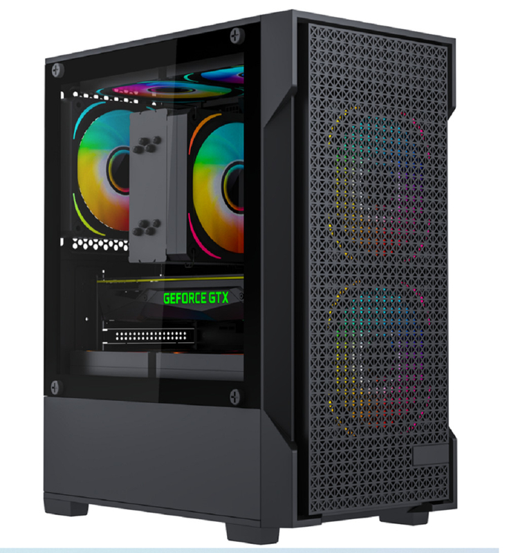 يدعم لوحات الأم MATX و MINI-ITX 5 مروحة غلاف الكمبيوتر للتبريد الفعال واجهة USB 3.0 بطاقات الرسومات تصل إلى 275 مم