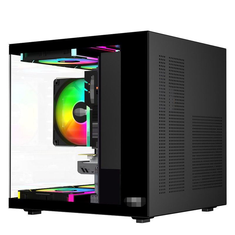 حاسوب MATX/ITX يدعم بطاقات الرسومات تصل إلى 320 ملم وحدة المعالجة المركزية تبريد تصل إلى 165 ملم 1 HDD 2 SSDs 3 X 12CM مروحة مقابل المال