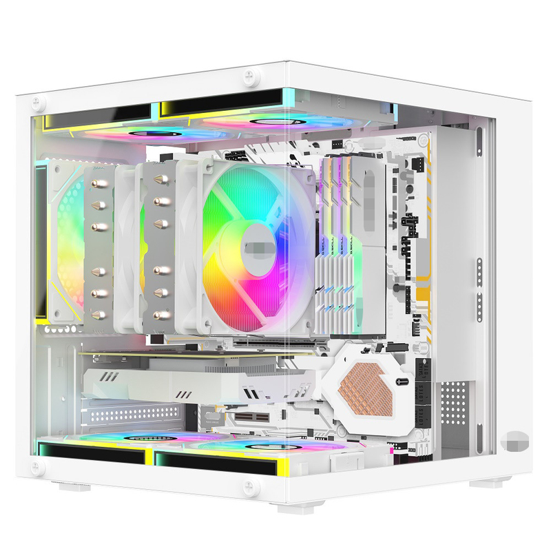 حاسوب MATX/ITX يدعم بطاقات الرسومات تصل إلى 320 ملم وحدة المعالجة المركزية تبريد تصل إلى 165 ملم 1 HDD 2 SSDs 3 X 12CM مروحة مقابل المال