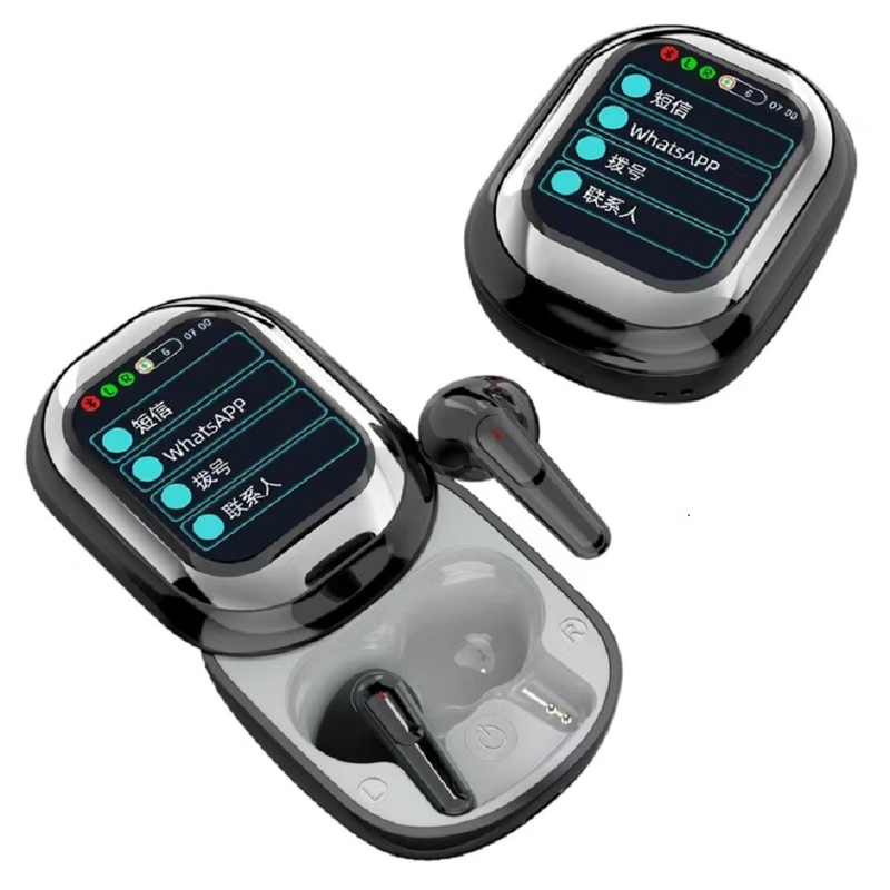 Bluetooth V5.4 التحكم باللمس 1 ساعة الشحن لمدة 3.5 ساعة وقت التحدث IP4 مقاوم للماء يدعم WhatsApp Facebook الإشعارات