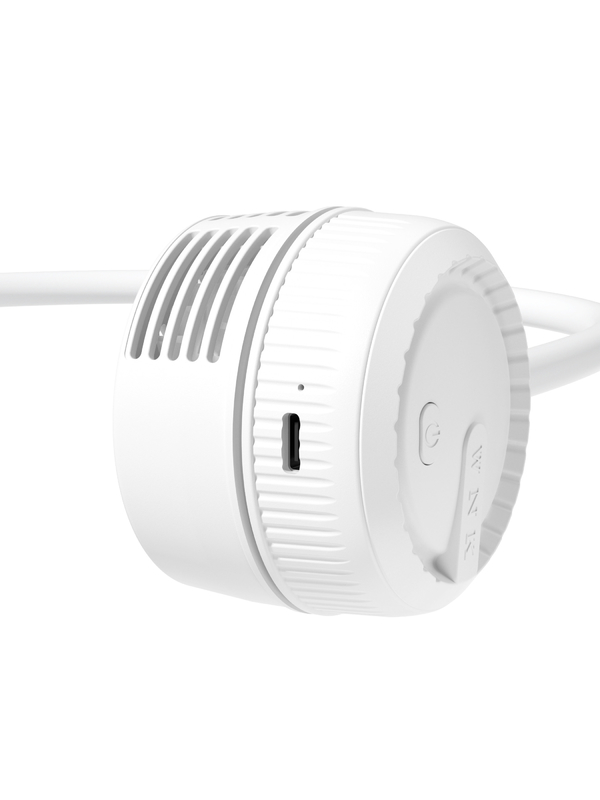الرياح الناعمة في ثلاثة مستويات 360 درجة تدفق الهواء الأنابيب العالمية 1000mAh بطارية TYPE-C شحن المروحة المحمولة في الأبيض والخضراء النعناع