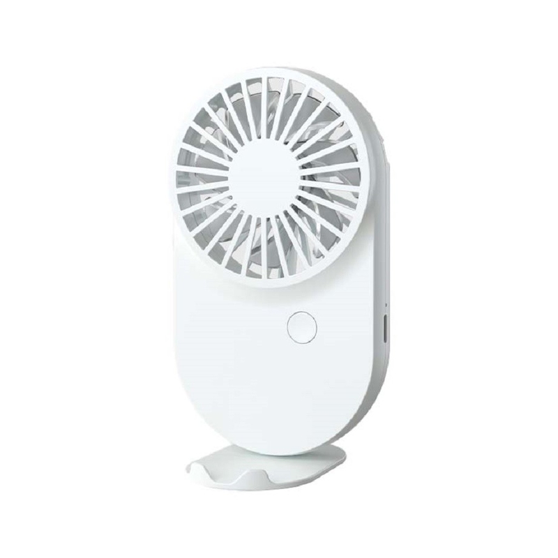 الزهري الأبيض الأزرق تصميم حلوى مروحة محمولة 115g مع الحبل والقاعدة 3 سرعة الرياح 500mAh بطارية النوع C الشحن السريع