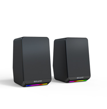 3W RMS Power مزدوج 2 بوصة مكبرات الصوت SNR >30dB 0.46kg RGB الإضاءة التحكم في الحجم في الخط 5V مدخل متردد للجهاز المكتبية