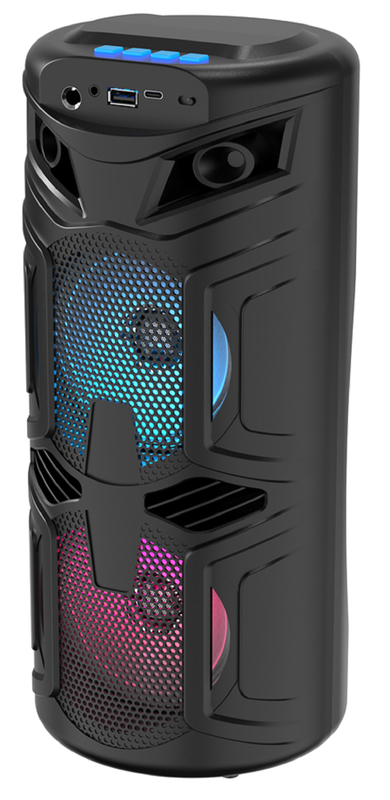مكبر صوت 45 بوصة بطاقة 1200mAh بطارية TWS لاسلكية 60Hz-16kHz استجابة بلوتوث / USB / TF / FM / AUX / TWS / ميكروفون / دعم RGB
