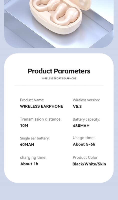 بلوتوث 5.3 سماعة يدعم بروتوكول BR + EDR + BLE متعدد 5 ساعة وقت الاتصال F 13 حلقة النحاس المتحدث 4.6 جيجا لكل أذن تصميم إيرغونومي