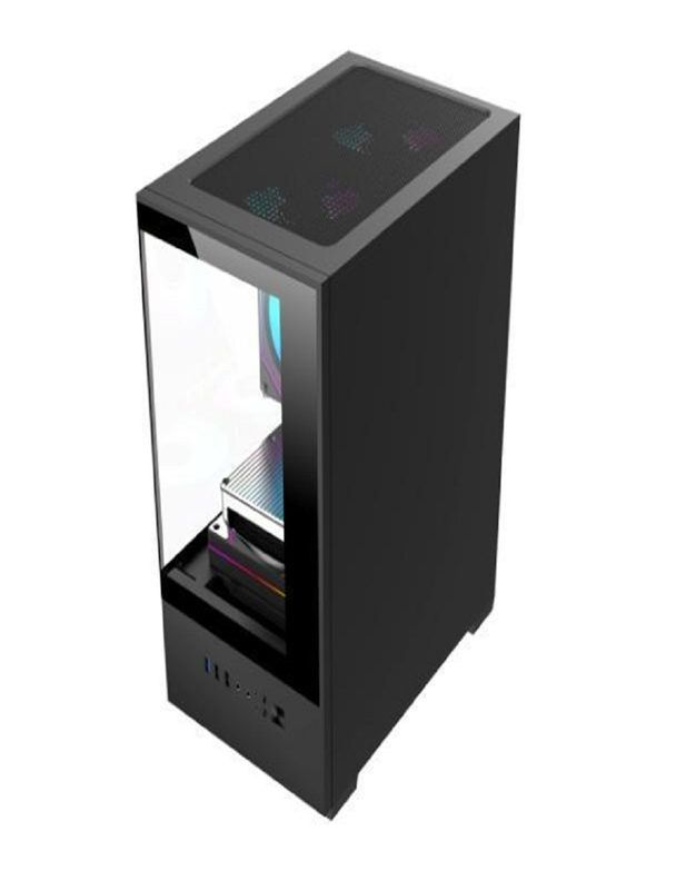 الحاسوب يدعم MicroATX / MiniITX الألواح الأم HDD السفلية + حجرة الطاقة لـ SSD التخزين المزدوج مروحة 5 سرعات مع تصميم قناة الهواء 3D