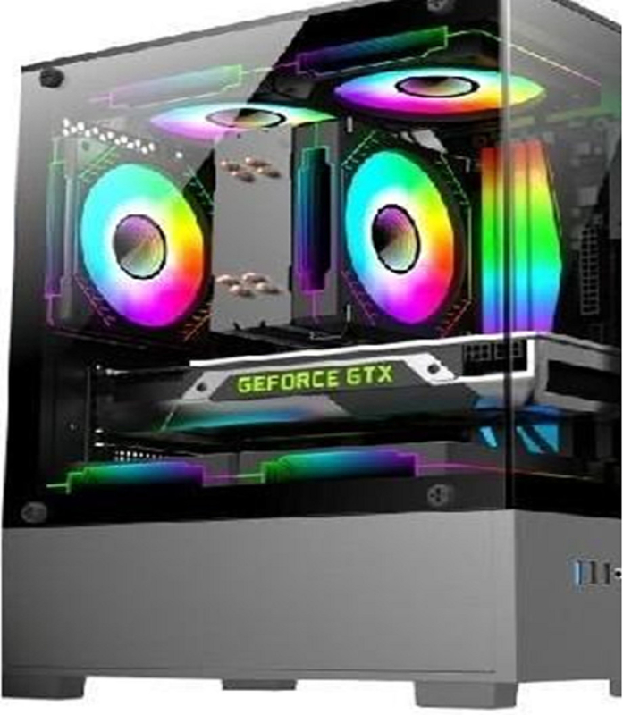 الحاسوب يدعم MicroATX / MiniITX الألواح الأم HDD السفلية + حجرة الطاقة لـ SSD التخزين المزدوج مروحة 5 سرعات مع تصميم قناة الهواء 3D