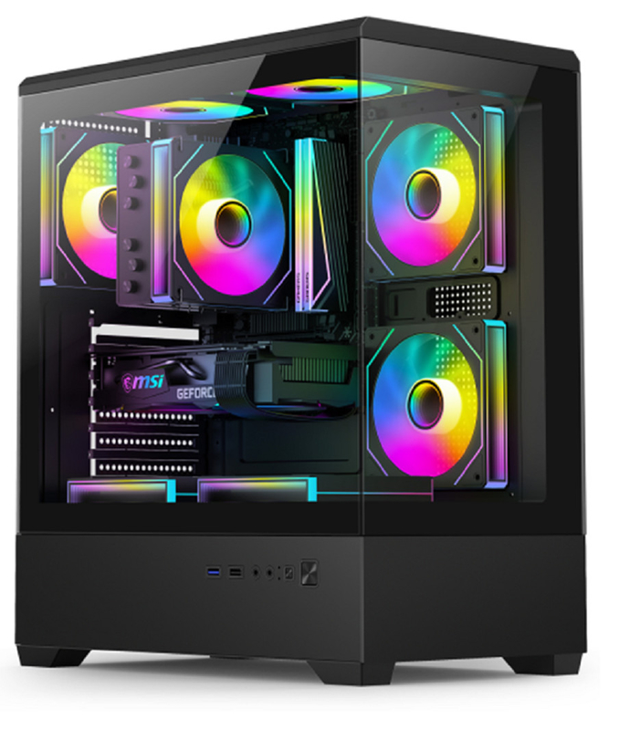 بنية متوافقة كاملة الحجم تدعم E-ATX / ATX اللوحات الأم 330mm بطاقات الرسومات 240mm مرتفعة الماء التبريد شبكة الحاسوب