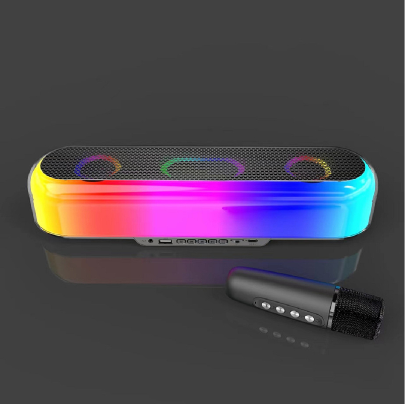 طاقة 10W RMS 52mm مكبر صوت بطارية 1500mAh يدعم بطاقة Bluetooth TF تصل إلى 32GB راديو FM أضواء LED ملونة