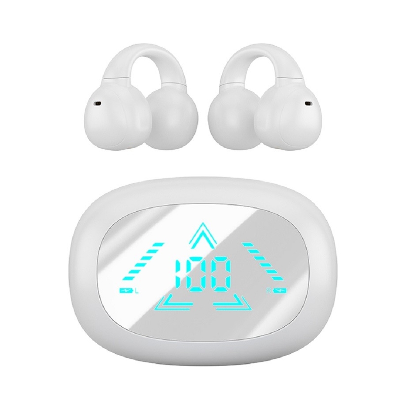TWS F13 اللاسلكي مفتوح بالكامل مع شاشة LED بلوتوث 5.3 AAC / SBC فك تشفير سماعات الرأس 40mAh + حالة 400mAh لأشخاص الأعمال