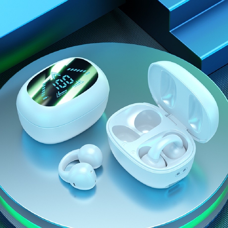 TWS F13 اللاسلكي مفتوح بالكامل مع شاشة LED بلوتوث 5.3 AAC / SBC فك تشفير سماعات الرأس 40mAh + حالة 400mAh لأشخاص الأعمال