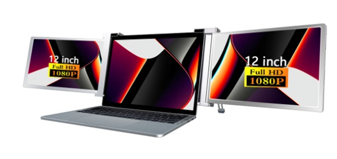 شاشات 2 X 12 بوصة FHD IPS شاشات 1920 X 1080 16 / 9 تصميم خفيف للغاية 1.1kg لكل شاشة 25.3mm سمك دعم HDR 12 لغة OSD