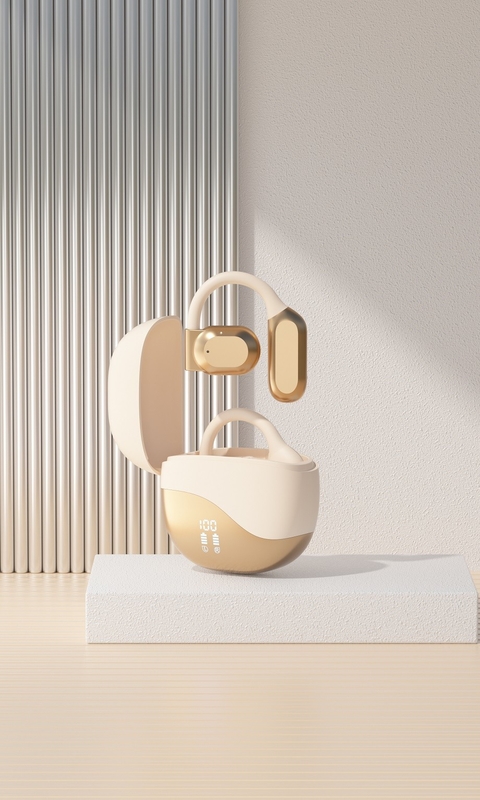 Bluetooth 5.4 Earphone مع مدى 10 أمتار يصل إلى 8-9 ساعات لكل مكالمة 300mAh حالة الشحن توفر طاقة إضافية للعمل والعمل الخ