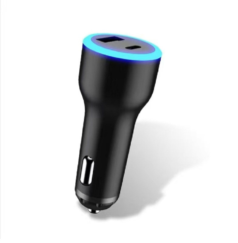 يدعم USB-C PD 65W (20V/3.25A) شحن الكمبيوتر المحمول السريع + USB-A QC 18W ، ABS + PC مادة مقاومة للحريق ، ضوء مؤشر LED أزرق