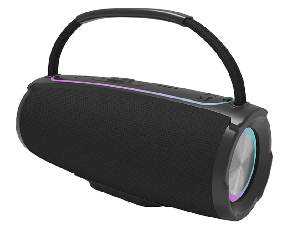 مزدوج 10W بلوتوث 5.3 مكبر صوت 2600mAh تصميم مقبض RGB Light & 4-Mode Playback AUX TF FM USB Flash Drive