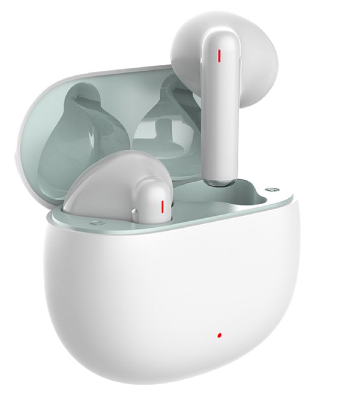 سماعات أذن لاسلكية بتقنية البلوتوث 5.4 فائقة الخفة من ETEK، سماعات أذن TWS مريحة F13، مكبرات صوت 30mAh+200mAh، بطارية سوداء وبيضاء