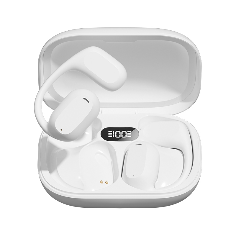 سماعات أذن ETEK TWS بخطاف للأذن، بلوتوث 5.3 (A2DP/AVRCP/HFP)، خلية سماعة أذن 50 مللي أمبير + علبة 300 مللي أمبير (لوحة حماية)
