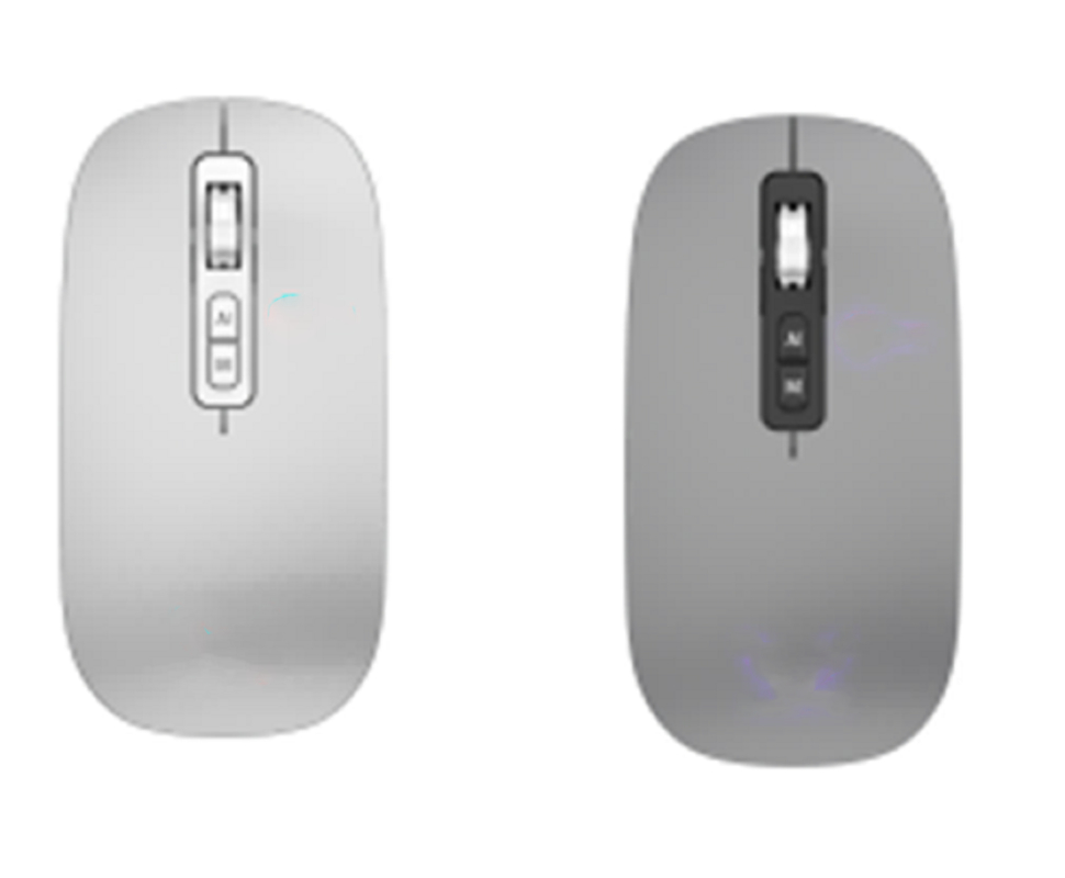 هذا الفأر الذكي اللاسلكي و Bluetooth 2.4G يقدم إعدادات DPI قابلة للتعديل (800/1200/1600) ، شفاف / فضي / رمادي
