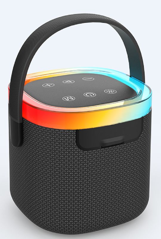 مكبر صوت مقاوم للماء 66 مم 10 واط مع تصنيف IPX5، مقبض حمل، بطارية 1800 مللي أمبير، AUX/TF/USB/FM، تشغيل 4 أوضاع / مكالمات