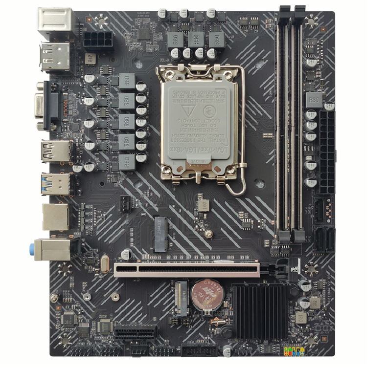 لوحة أم ETEK H610 Micro-ATX لمعالجات LGA1700، ذاكرة DDR4 ثنائية القناة، فتحة PCIe 4.0 x16، مخرجات اختيارية DP+HDMI+VGA