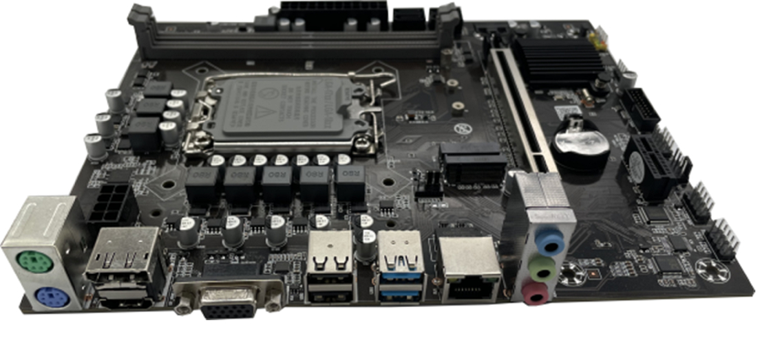 لوحة أم ETEK H610 Micro-ATX لمعالجات LGA1700، ذاكرة DDR4 ثنائية القناة، فتحة PCIe 4.0 x16، مخرجات اختيارية DP+HDMI+VGA