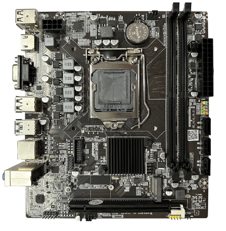 ETEK H110 مجموعة رقائق Micro-ATX اللوحة الأم لمعالجات المعالجة المركزية من الجيل السادس إلى التاسع قناة مزدوجة DDR4 VGA+HDMI مخرجات 3 * منافذ SATA + 1 * M.2 فتحة