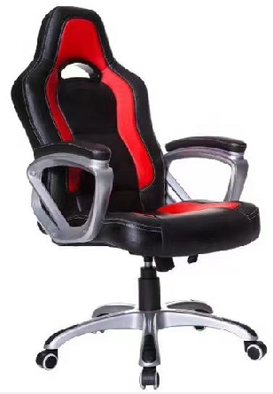 كرسي ألعاب بعجلات من البولي يوريثين (PU) 320 ملم بقاعدة مطلية بمسحوق 100 ملم، آلية رفع غاز مطلية، مسند ذراع شبكي مبطن بمسحوق