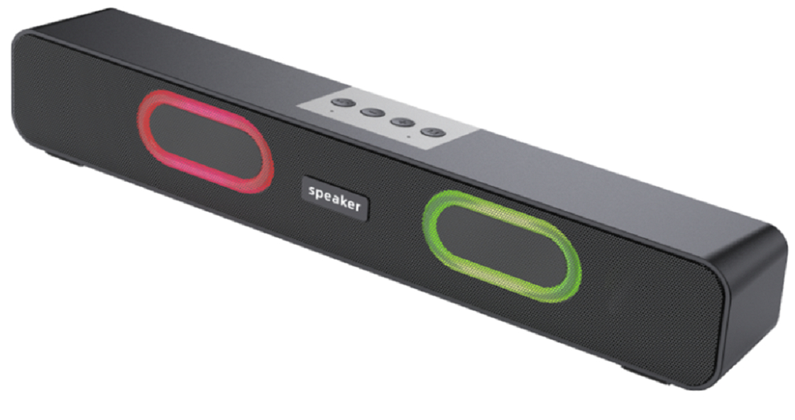 مكبر صوت بلوتوث محمول متعدد الوظائف 10W ، TF / USB / FM / AUX ، مكالمة خالية من اليدين ، الحجاب المزدوج مع الضوء ، 1200mAh ، أسود