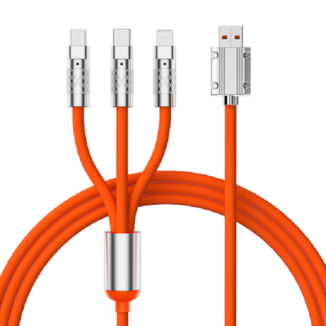 كابل شحن USB سريع ETEK بطول 120 سم، PVC + سبائك الزنك، 4 نوى CCA، مؤشر LED، قابل للتخصيص متعدد الألوان