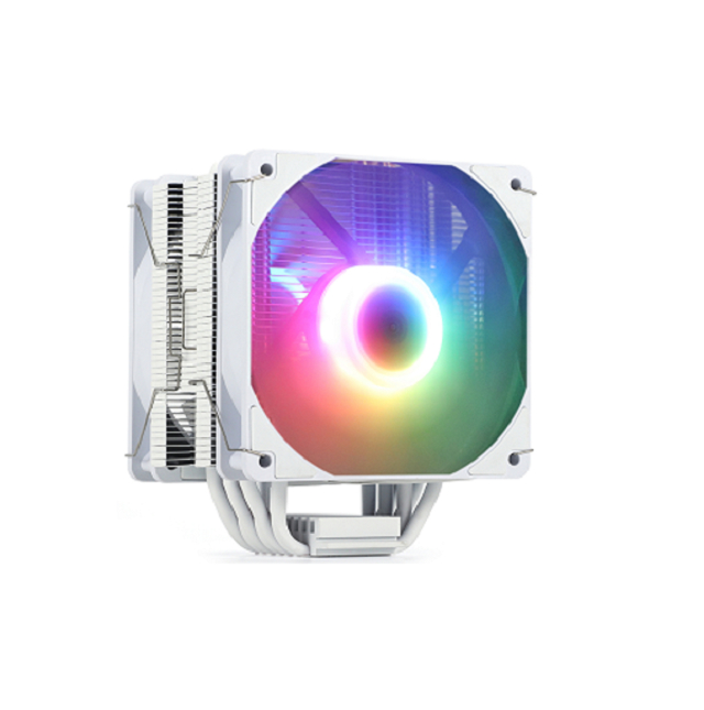 ETEK 6-Pipe RGB CPU Cooler, Dual 120mm PWM Fans, يدعم AMD, 153*100*122mm, مثالي للألعاب وأجهزة سطح المكتب عالية الأداء