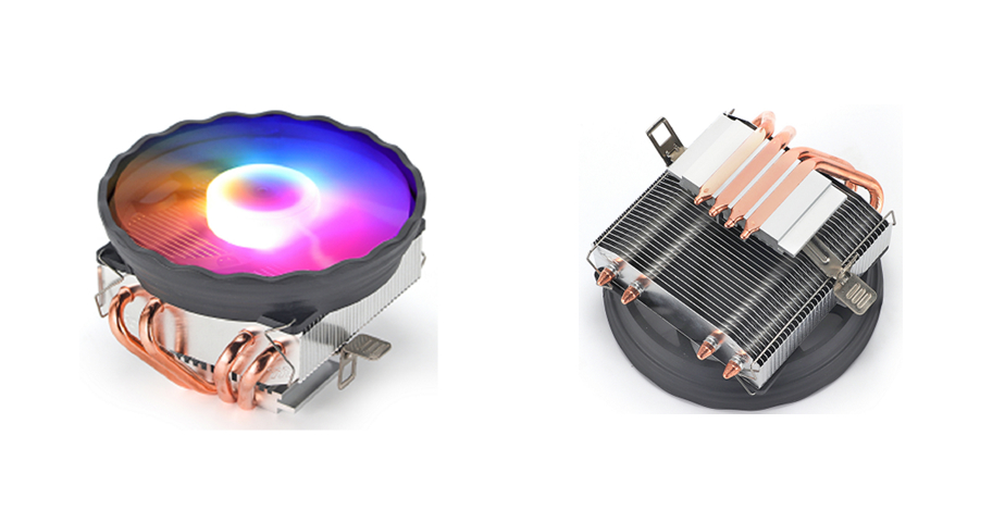 مبرد وحدة المعالجة المركزية عالمي، 4 أنابيب حرارية نحاسية، مروحة 120 ملم، 2500 دورة في الدقيقة، FM/AM3/AM4/AM5/LGA115x/1200/1366/1700/2011، محمل هيدروليكي، 20 ديسيبل