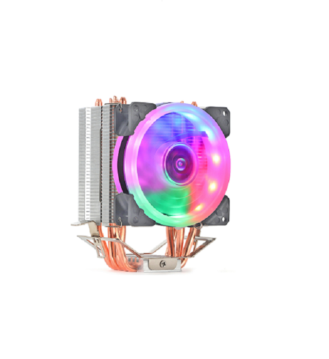 ETEK 4-Heatpipe CPU Cooler، مروحة 92mm، RGB ثابتة، محمل هيدروليكي، مثالية لبناء الميزانية وأجهزة الكمبيوتر الصغيرة