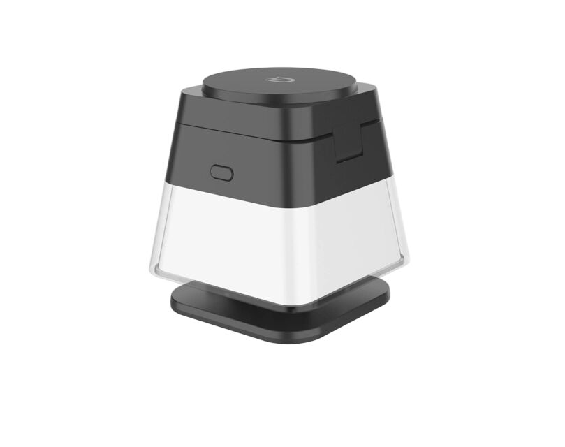 محطة شحن لاسلكية قابلة للطي 3 في 1 ، للهاتف ، الساعة ، سماعات الأذن ، 15W شحن سريع ، ضوء RGB ، بلاستيك + الكمبيوتر ، أسود / أبيض