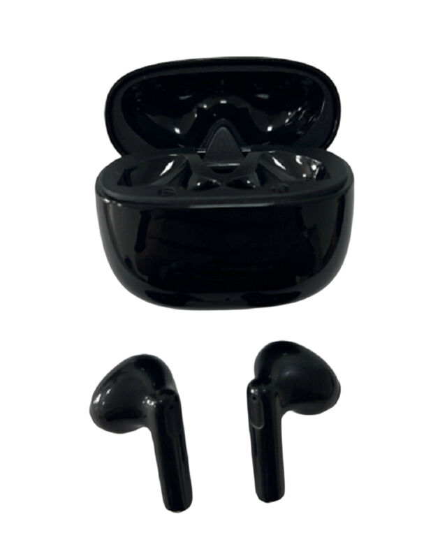 سماعات TWS مع صندوق شحن 300mAh، سماعات TWS Bluetooth 5.3، F10 Driver، 5H Playtime، شحن من النوع C، 30+300mAh، أسود