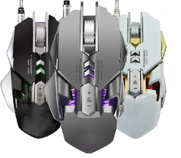 3200 DPI فأر لعب إرغونوميكي مع مروحة تبريد توربو، RGB قابلة للتخصيص، 7 أزرار قابلة للبرمجة، 1.5m USB مقبض، أسود، أبيض، بندقية