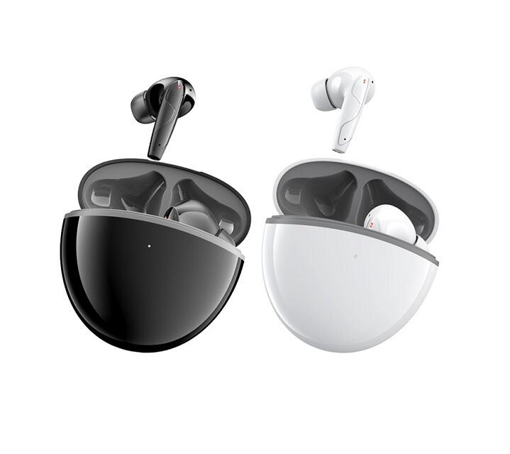 سماعات ANC TWS، ميكروفون MEMS، F13 الحاجز المركب، النوع-C، 200mAh Case، أسود/أبيض