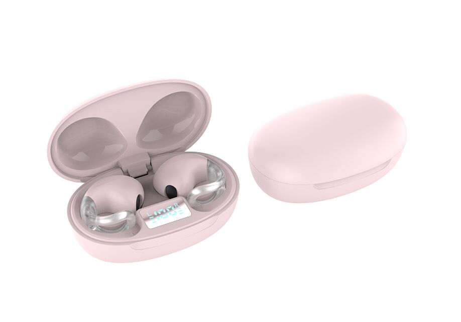 سماعات OWS مفتوحة الأذن اللاسلكية، 12 ملم السائق، 4 ساعة وقت اللعب، بلوترام 5656T، الأسود/الأبيض/الزهري/الأحمر