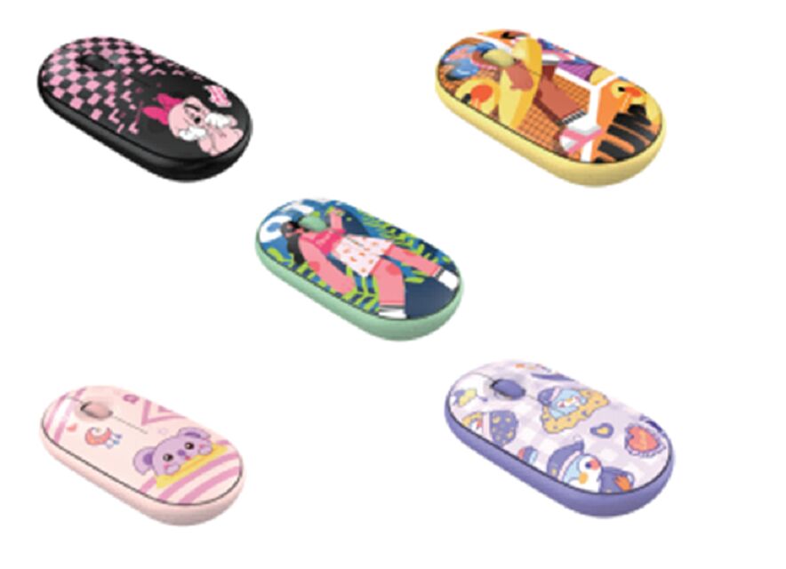 الماوس اللاسلكية ذات الوضعين2.4G+BT، 1200DPI، 5 ألوان، بطارية AA