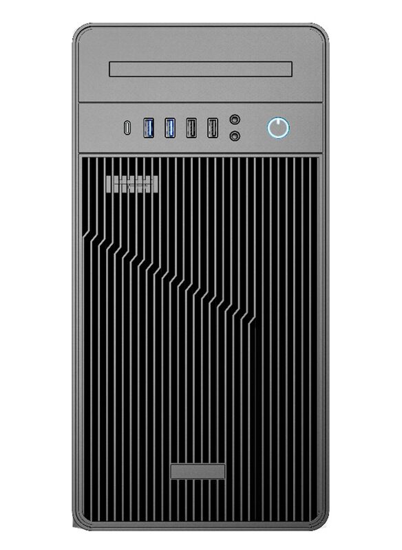 حافظة برج ATX رفيعة مع محرك أقراص ضوئي، Micro-ATX/Mini-ITX، فتحة 1x5.25 بوصة، طلاء نصف EMI، أسود